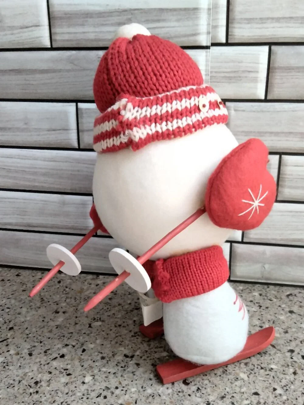 Vintage Santa's Best Skiing Snowman